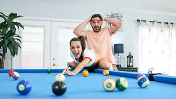 Step Siblings Play Pool and Whoever Wins Doesn't Have to Clean for A Month - Fuckanytime