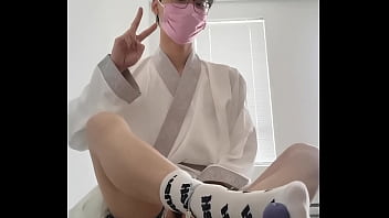 Chinese hanfu sissy femboy twink white socks ass-fuck and meaty jizz flow