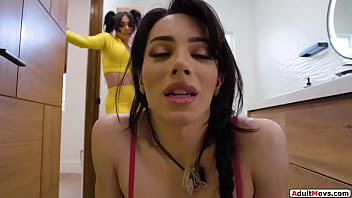 3 big-boobed tgirls suck n ass-fuck without a condom