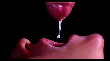 CLOSE UP: Hottest Masturbating Gullet for your DICK! Deep-throating Salami ASMR, Tongue and Lips Blow-job Double Jizz shot -XSanyAny