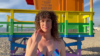 Jewish Mommy Picks Up Random Boy for Fuck-fest at The Beach and Poked by Stranger in Bikini